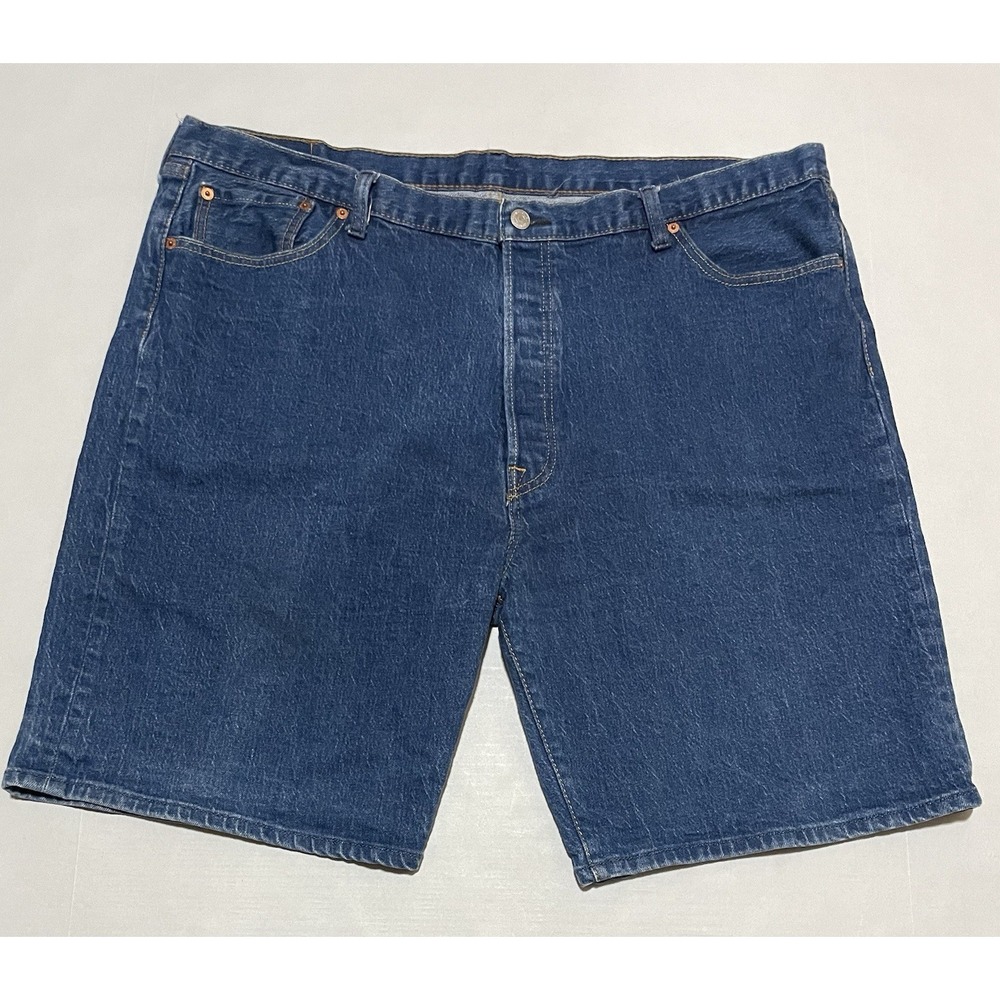 Levi's 501 Button Fly Men Shorts Size 44 X 9.5 Blue Denim Jeans